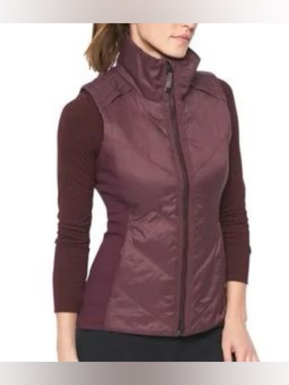 Athleta Rock Ridge Primaloft Vest Burgundy